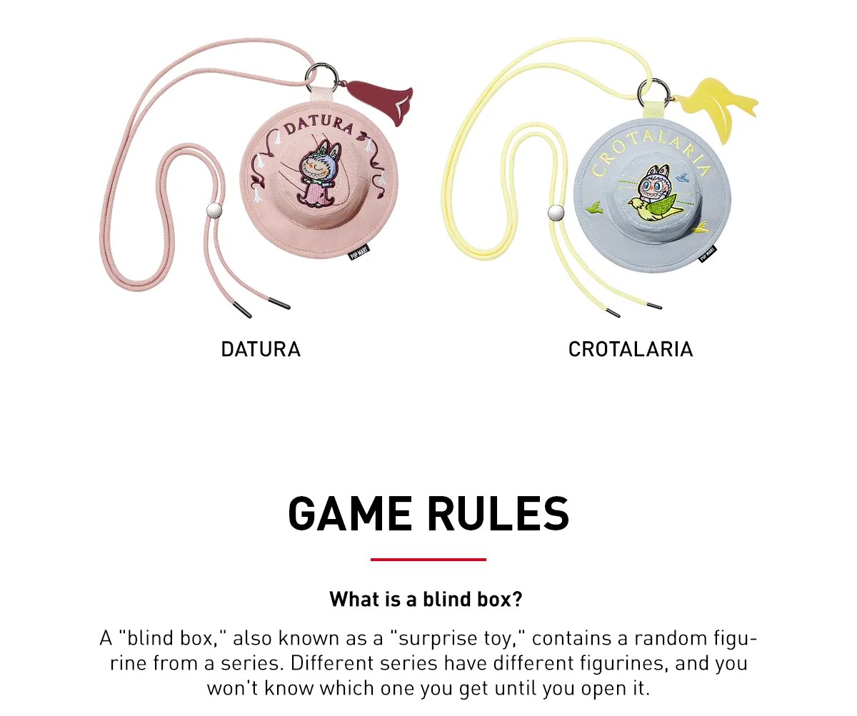 POP MART กล่องสุ่มTHE MONSTERS FALL IN WILD SERIES Bucket Hat Mini Bag Blind Box