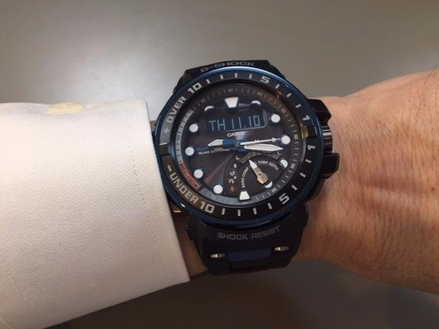 CASIO G-SHOCK นาฬิกาข้อมือ นาฬิกากันน้ำ นาฬิกาของแท้ ประกันศูนย์ CMG 1 ปี รุ่น GWN-Q1000MC-1A2 นาฬิกาสีดำ