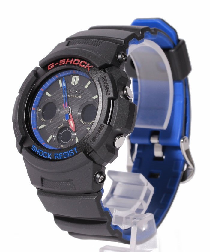 CASIO G-SHOCK นาฬิกาข้อมือ นาฬิกากันน้ำ นาฬิกาของแท้ ประกันศูนย์ CMG 1 ปี รุ่น AWG-M100SLT-1A นาฬิกาสีดำ