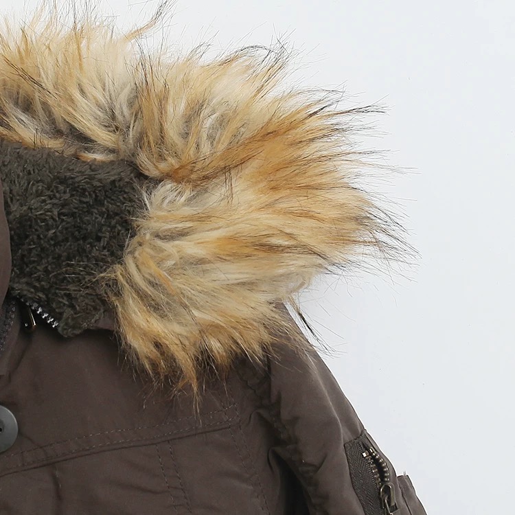 Sureve เสื้อโค้ทฮู้ดกันหนาว เสื้อปาร์กา parka แต่งเฟอร์ แบรนด์ SUREVE (3L) WY959สำเนา น้ำตาล