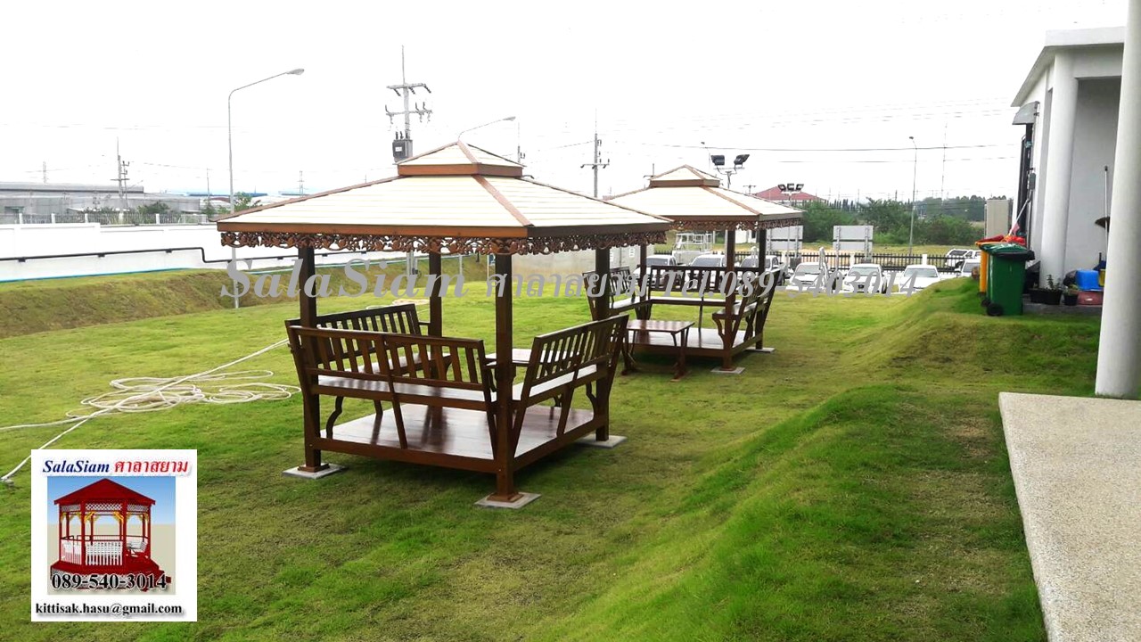 ผลงานการส่งมอบศาลาไม้ทรงบาหลี ของบริษัท Gulf TS1 Company Limited โรงไฟฟ้าตาสิทธิ์ 1 นิคมอุตสาหกรรมอีสเทิร์นซีบอร์ด(ระยอง)