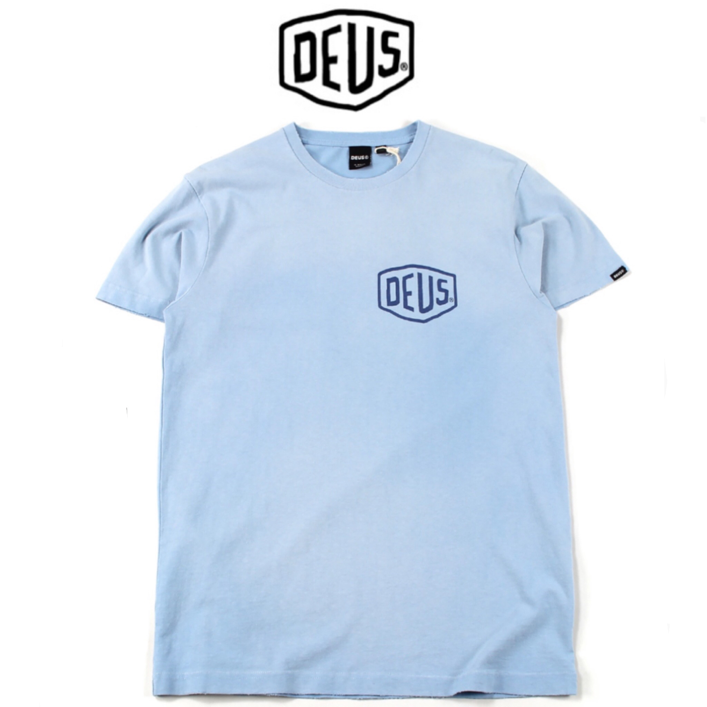 Deus เสื้อยืดแขนยาว คอกลม เสื้อDEUS สีฟ้าอ่อน ผู้ชาย แบรนด์ DEUS แท้ คะ Size L/XL/XXL สำเนา สำเนา สำเนา สำเนา สำเนา สำเนา สำเนา ฟ้า