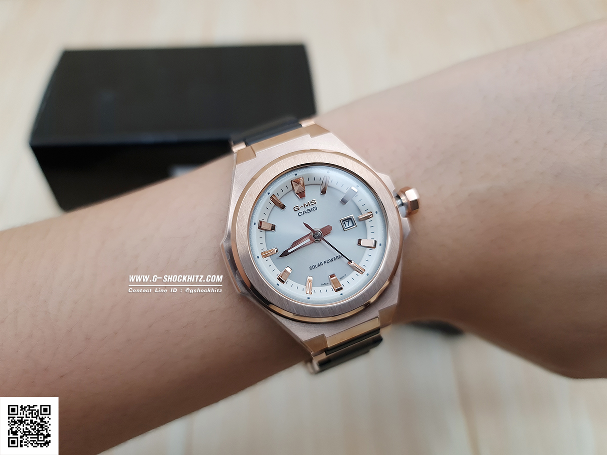 CASIO MID YEAR SALE G-MS พร้อมส่ง นาฬิกาข้อมือ นาฬิกากันน้ำ นาฬิกาของแท้ ประกันศูนย์ CMG 1 ปี รุ่น MSG-S500CG-1A นาฬิกาสีดำ