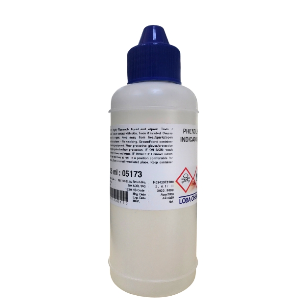 Phenolpthalein Indicator Solution, 125ml Loba Chemie™