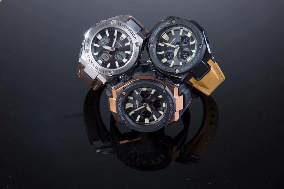 CASIO G-SHOCK นาฬิกาข้อมือ นาฬิกากันน้ำ นาฬิกาของแท้ ประกันศูนย์ CMG 1 ปี รุ่น GST-S120L-1B นาฬิกาสีดำ