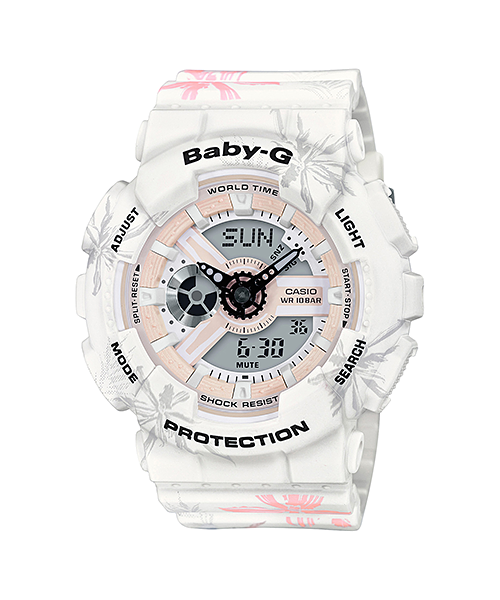 CASIO BABY-G นาฬิกาข้อมือ นาฬิกากันน้ำ นาฬิกาของแท้ ประกันศูนย์ CMG 1 ปี รุ่น BA-110CF-7A นาฬิกาสีขาว