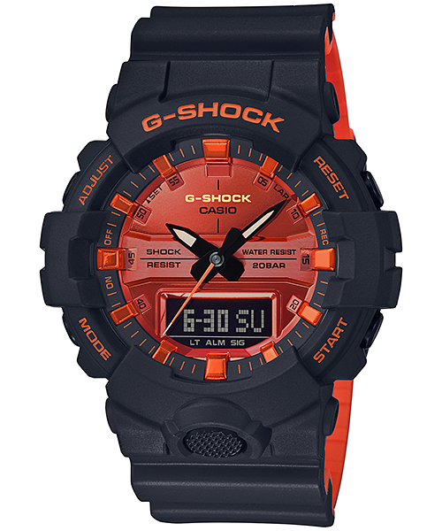 CASIO G-SHOCK นาฬิกาข้อมือ นาฬิกากันน้ำ นาฬิกาของแท้ ประกันศูนย์ CMG 1 ปี รุ่น GA-800BR-1A นาฬิกาสีดำ