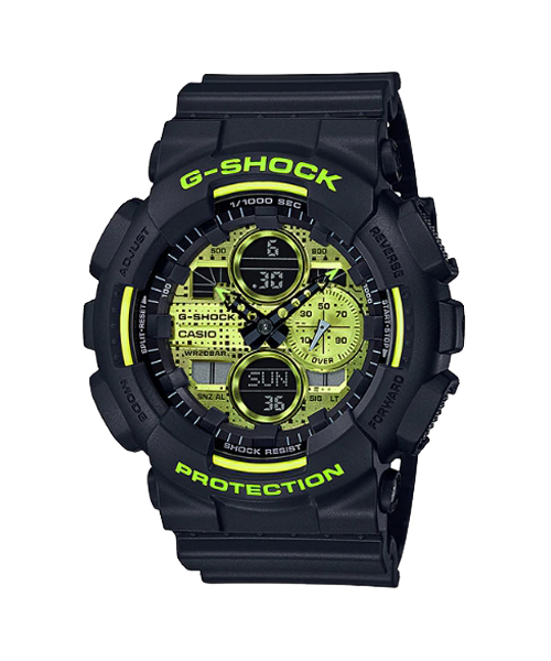 CASIO G-SHOCK นาฬิกาข้อมือ นาฬิกากันน้ำ นาฬิกาของแท้ ประกันศูนย์ CMG 1 ปี รุ่น GA-140DC-1A นาฬิกาสีดำ