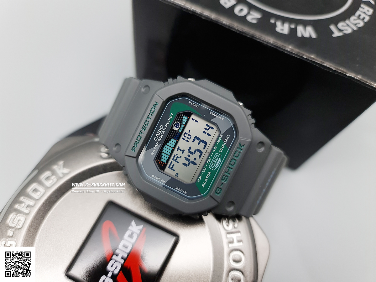 CASIO MID YEAR SALE G-SHOCK พร้อมส่ง นาฬิกาข้อมือ นาฬิกากันน้ำ นาฬิกาของแท้ ประกันศูนย์ CMG 1 ปี รุ่น GLX-5600VH-1 นาฬิกาสีเทา