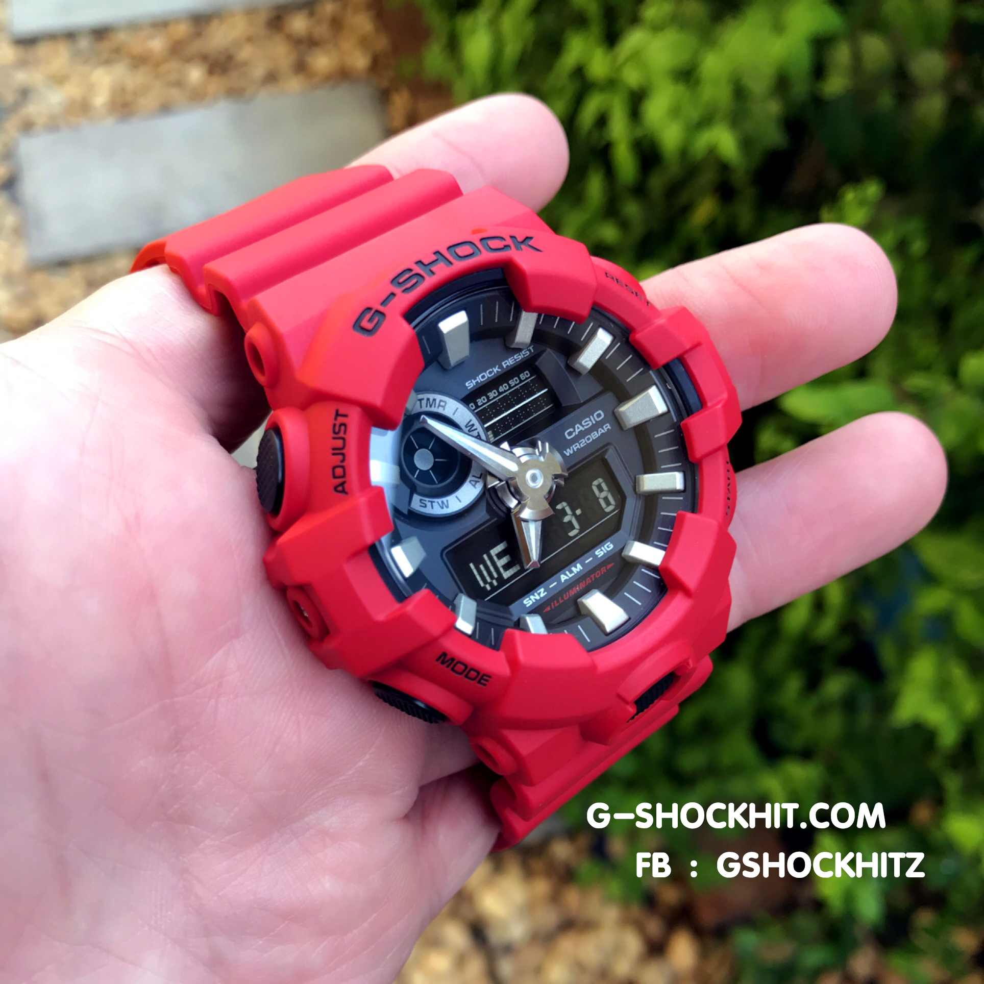 CASIO MID YEAR SALE G-SHOCK นาฬิกาข้อมือ นาฬิกากันน้ำ นาฬิกาของแท้ ประกันศูนย์ CMG 1 ปี รุ่น GA-700-4A นาฬิกาสีแดง