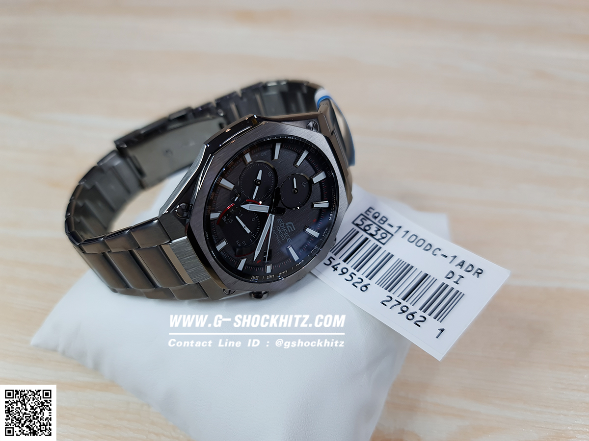 CASIO EDIFICE นาฬิกาข้อมือ นาฬิกากันน้ำ นาฬิกาของแท้ ประกันศูนย์ CMG 1 ปี รุ่น EQB-1100DC-1A นาฬิกาสีดำ