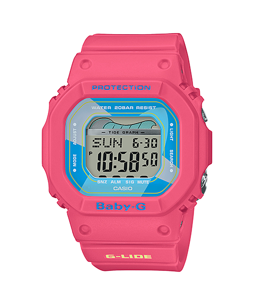 CASIO BABY-G นาฬิกาข้อมือ นาฬิกากันน้ำ นาฬิกาของแท้ ประกันศูนย์ CMG 1 ปี รุ่น BLX-560VH-4D นาฬิกาสีชมพู