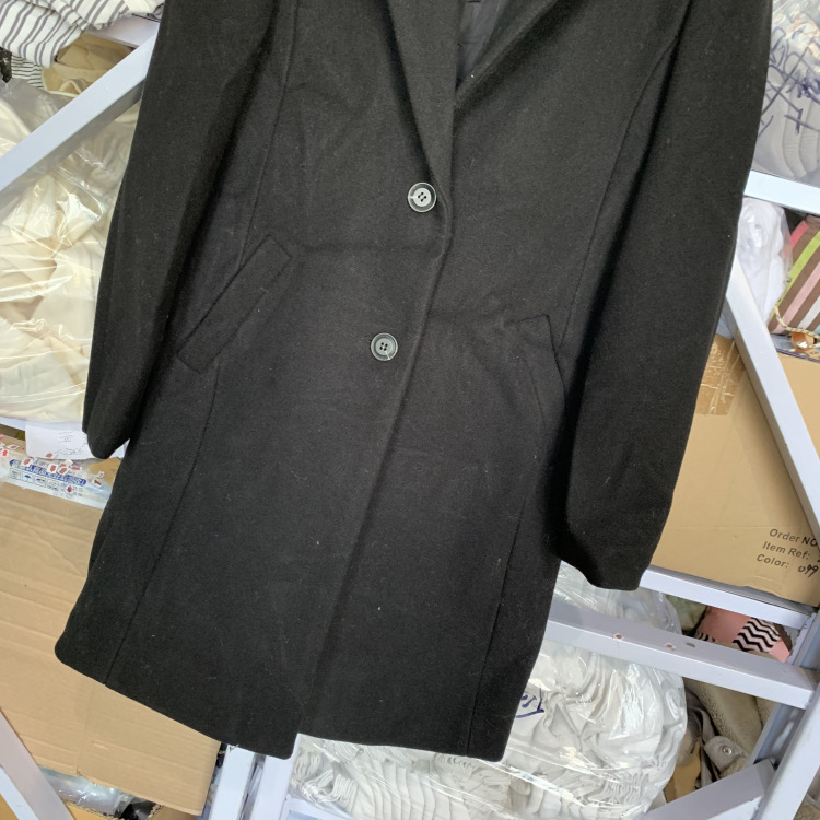 เสื้อโค้ทวูล Trench coat เสื้อโค้ทวูล โค้ทสีดำ แบรนด์ C&A