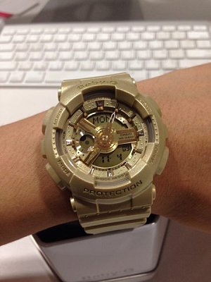 CASIO BABY-G นาฬิกาข้อมือ นาฬิกากันน้ำ นาฬิกาของแท้ ประกันศูนย์ CMG 1 ปี รุ่น BA-111-9A นาฬิกาสีทอง