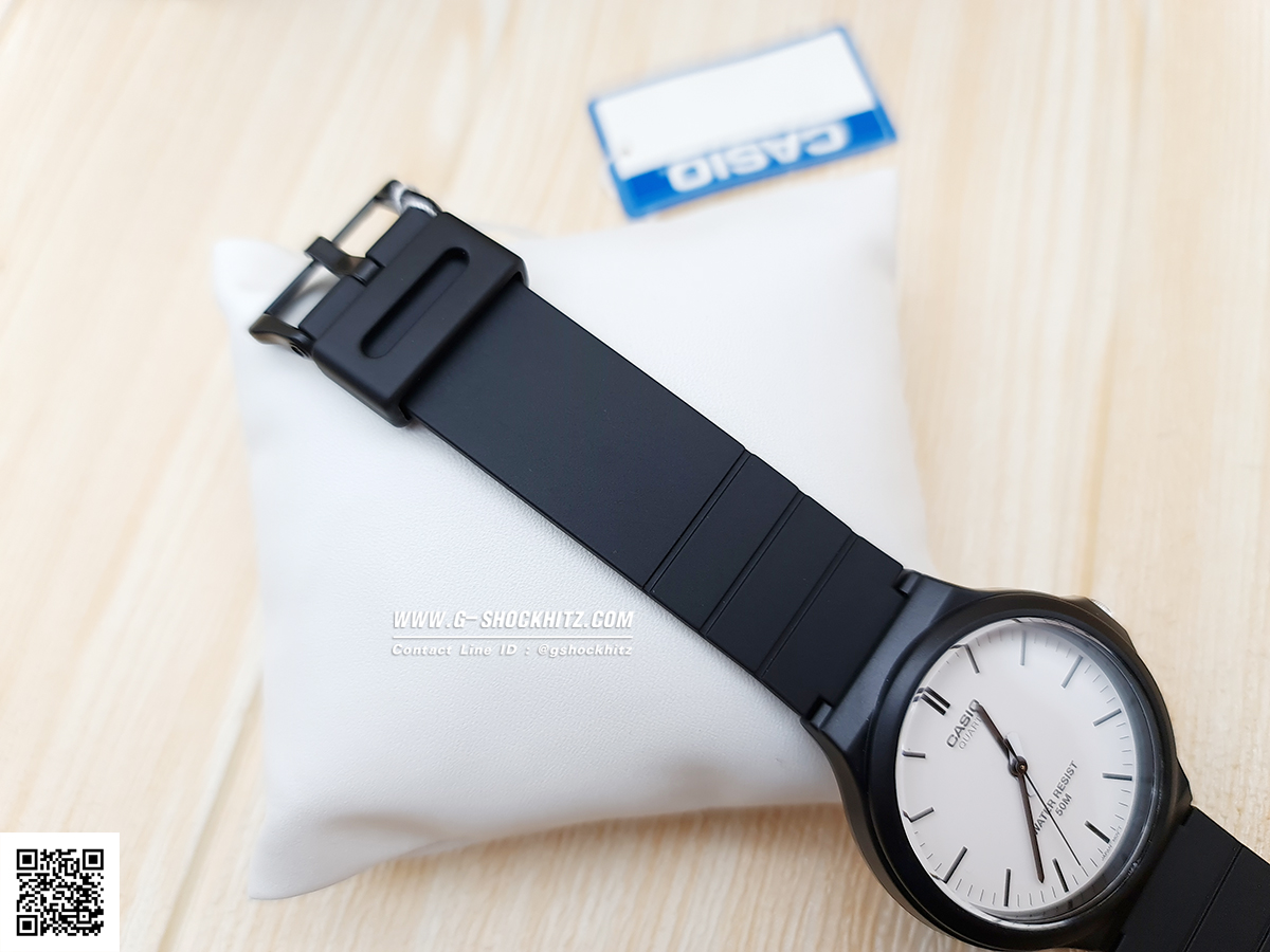 CASIO นาฬิกาคาสิโอ นาฬิกาข้อมือ นาฬิกากันน้ำ นาฬิกาของแท้ ประกันศูนย์ CMG 1 ปี รุ่น MW-240-7E นาฬิกาสีดำ