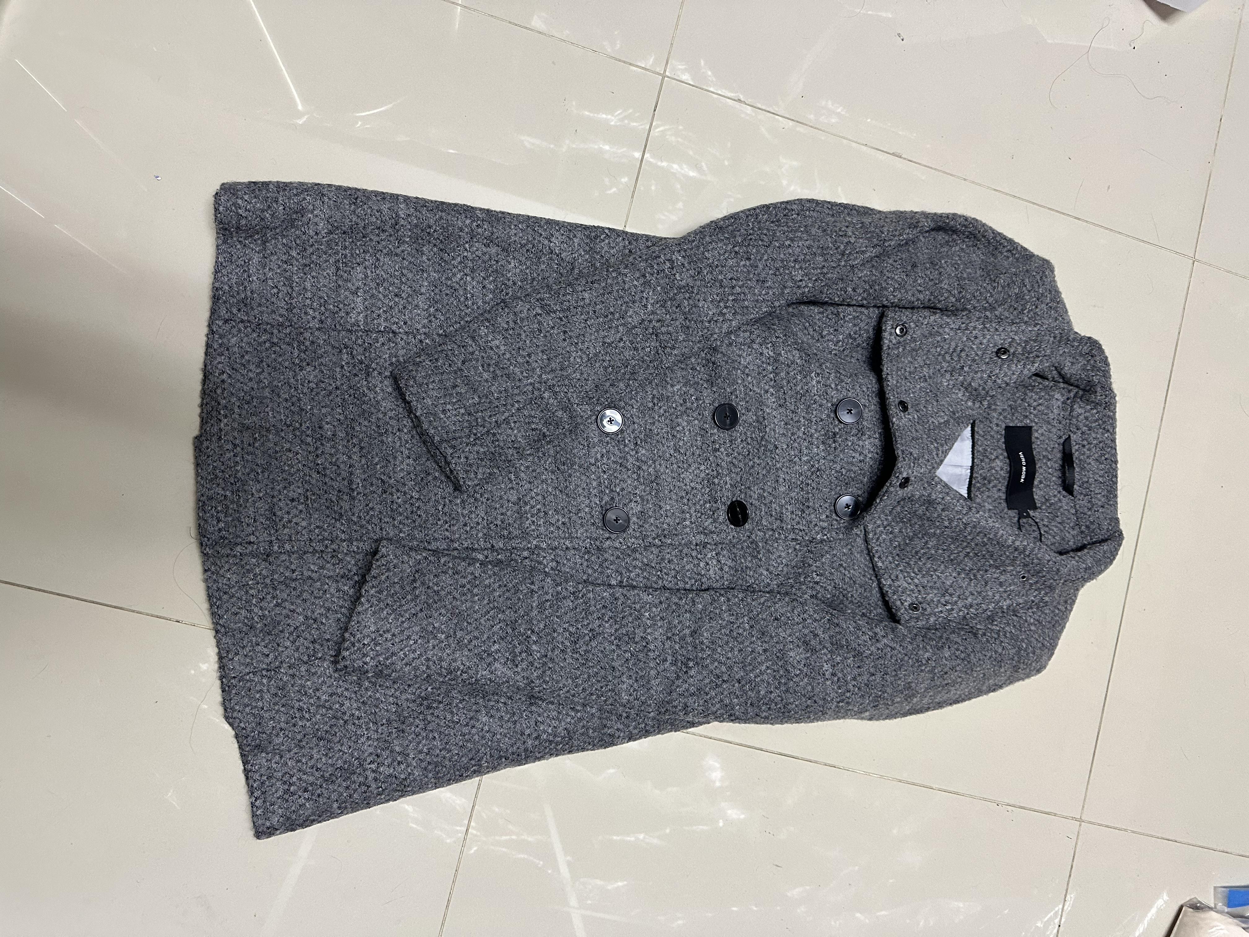 เสื้อโค้ท เสื้อกันหนาว เนื้อผ้าสักหลาดวูล สีเทา แบรนด์ vera moda