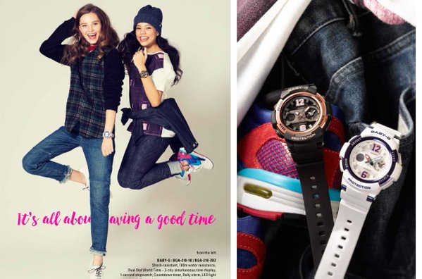 CASIO BABY-G นาฬิกาข้อมือ นาฬิกากันน้ำ นาฬิกาของแท้ ประกันศูนย์ CMG 1 ปี รุ่น BGA-210-1B นาฬิกาสีดำ