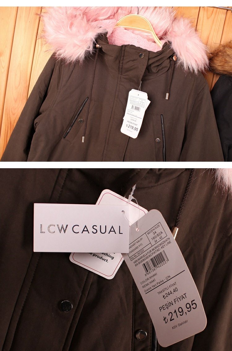 โค้ทฮูทกันหนาว สีดำ แต่งขนเฟอร์ น้ำตาล แบรนด์LCW CASUAL ด้านในซับขนอุ่นสีขาว เนื้อนุ่มมากคะ บุนวมอุ่นด้านใน แบบสวยอุ่น ใส่ติดลบได้เลยคะ ขนเฟอร์ถอดได้คะ) ดำ
