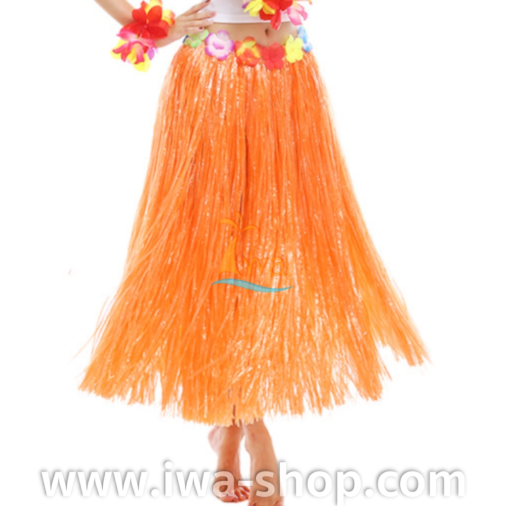 ส้มยาว 80 cm กระโปรงฮาวายเชือกฟาง หนาพิเศษ กระโปรงฟางอย่างดี กระโปรงเชือกฟางฟูๆ ชุดฮาวาย กระโปรงฟาง ชุดฮาวาย เชือกฟาง กระโปรงฮูลาฮูล่า ระบำชายหาด ระบำฮาวาย ชุดแฟนซีทะเล