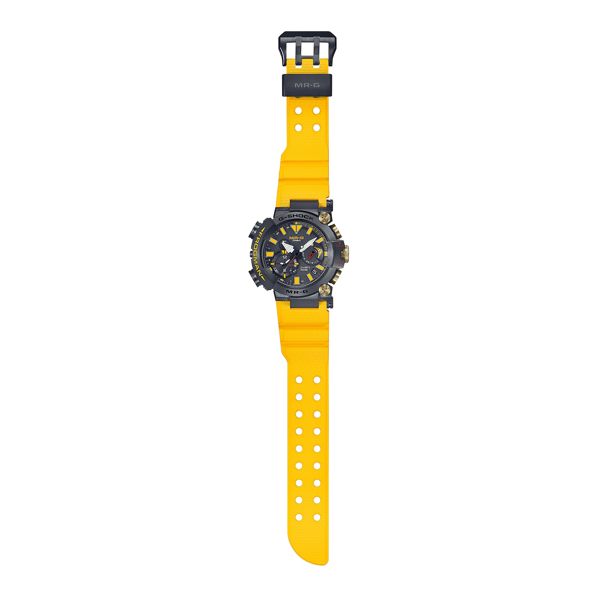 CASIO G-SHOCK นาฬิกาข้อมือ นาฬิกากันน้ำ นาฬิกาของแท้ ประกันศูนย์ CMG 1 ปี รุ่น FROGMAN MRG-BF1000E-1A9 นาฬิกาสีเหลือง