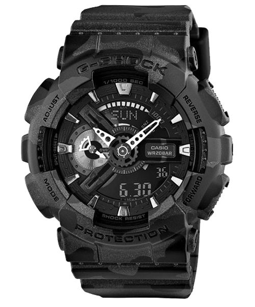 CASIO G-SHOCK นาฬิกา CASIO G-SHOCK รุ่น GA-110CM-1 ของแท้ประกันศูนย์ CMG 1ปี GA-110CM-1 นาฬิกาสีดำ