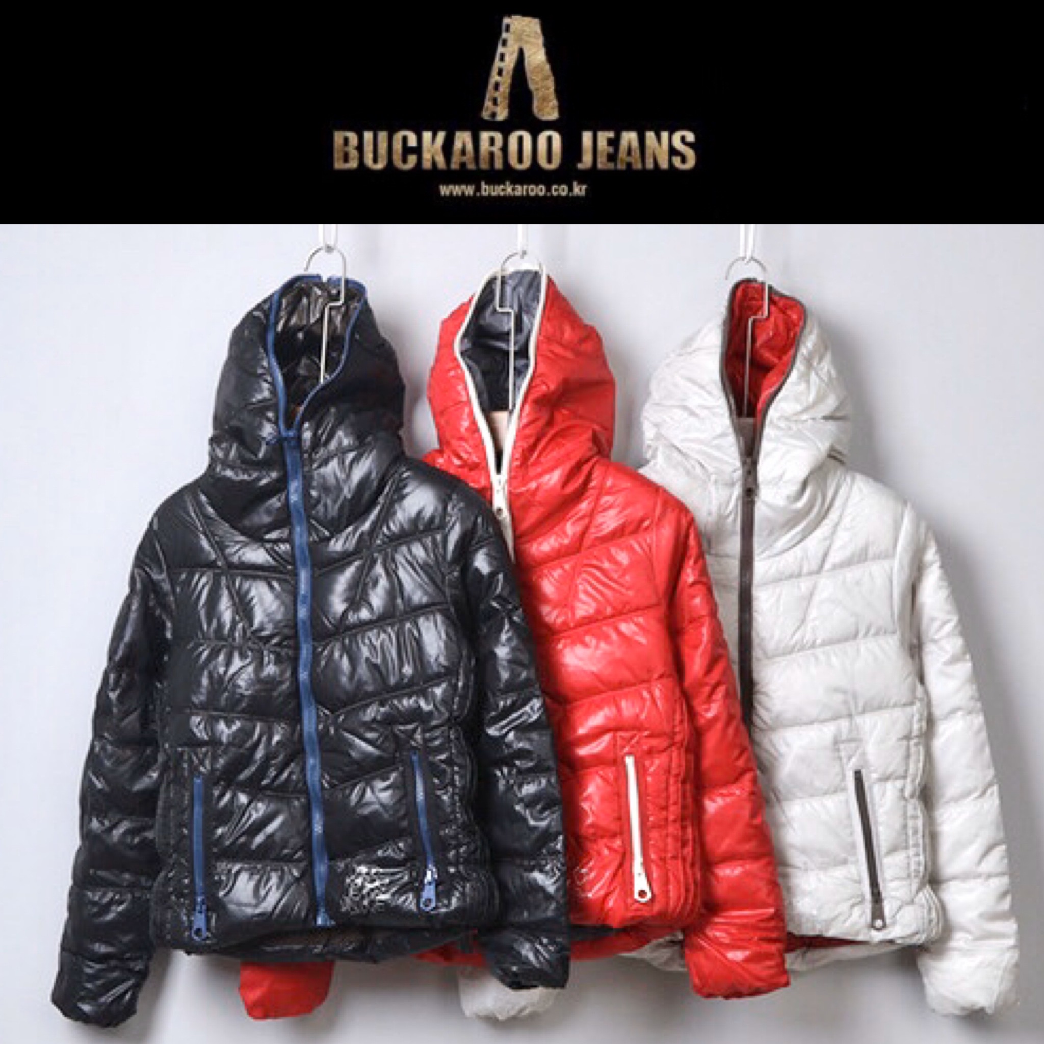 Buckaroo Jeans เสื้อฮู้ด เสื้อกันหนาวฮู้ด บุนวมอุ่น แบรนด์ BUCKAROO JEANS (Korea) สำเนา ขาว