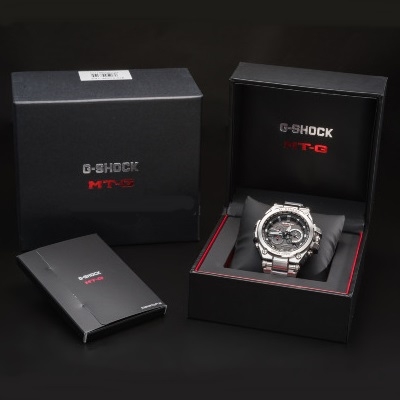 CASIO G-SHOCK นาฬิกาข้อมือ นาฬิกากันน้ำ นาฬิกาของแท้ ประกันศูนย์ CMG 1 ปี รุ่น MTG-S1000D-1A4 นาฬิกาสีเงิน