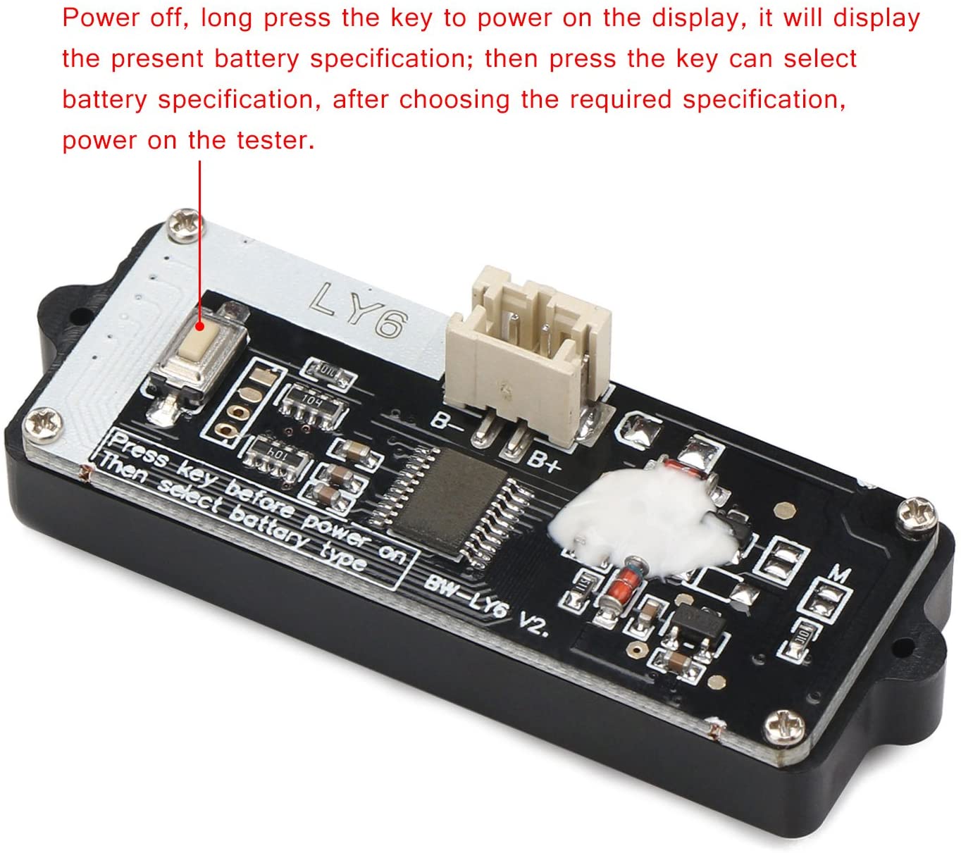 LY6W Lead Acid Battery Capacity Indicator LCD Digit Display Meter Lithium Battery Power Detector Tester Voltmeter