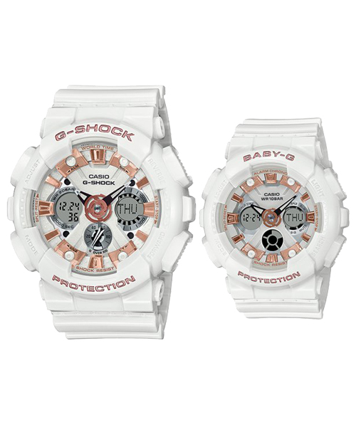 CASIO MID YEAR SALE LOVESET นาฬิกาข้อมือ นาฬิกากันน้ำ นาฬิกาของแท้ ประกันศูนย์ CMG 1 ปี รุ่น LOV-20A-7A นาฬิกาสีขาว