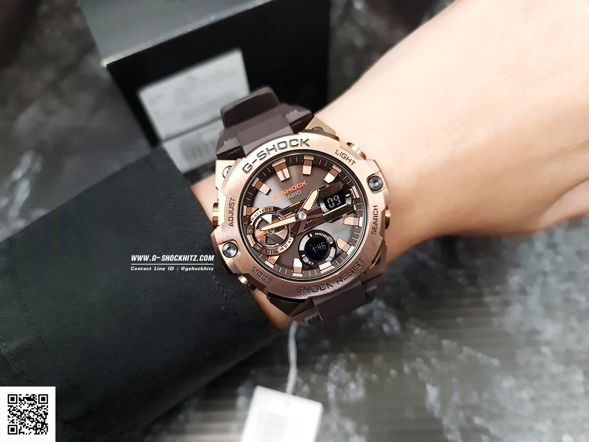 CASIO G-SHOCK นาฬิกาข้อมือ นาฬิกากันน้ำ นาฬิกาของแท้ ประกันศูนย์ CMG 1 ปี รุ่น GST-B400MV-5A นาฬิกาสีน้ำตาล