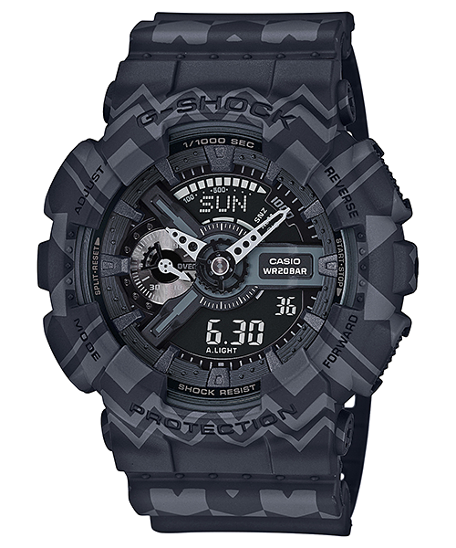 CASIO G-SHOCK นาฬิกาข้อมือ นาฬิกากันน้ำ นาฬิกาของแท้ ประกันศูนย์ CMG 1 ปี รุ่น GA-110TP-1A นาฬิกาสีดำ