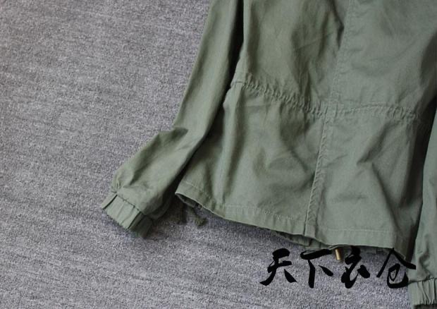 Clockhouse เสื้อฮู้ดเขียวทหาร เสื้อนอกแนวทหาร งานClockhouse แพทเทินสวย เท่ห์มาก Size S/M/L/XL เขียว