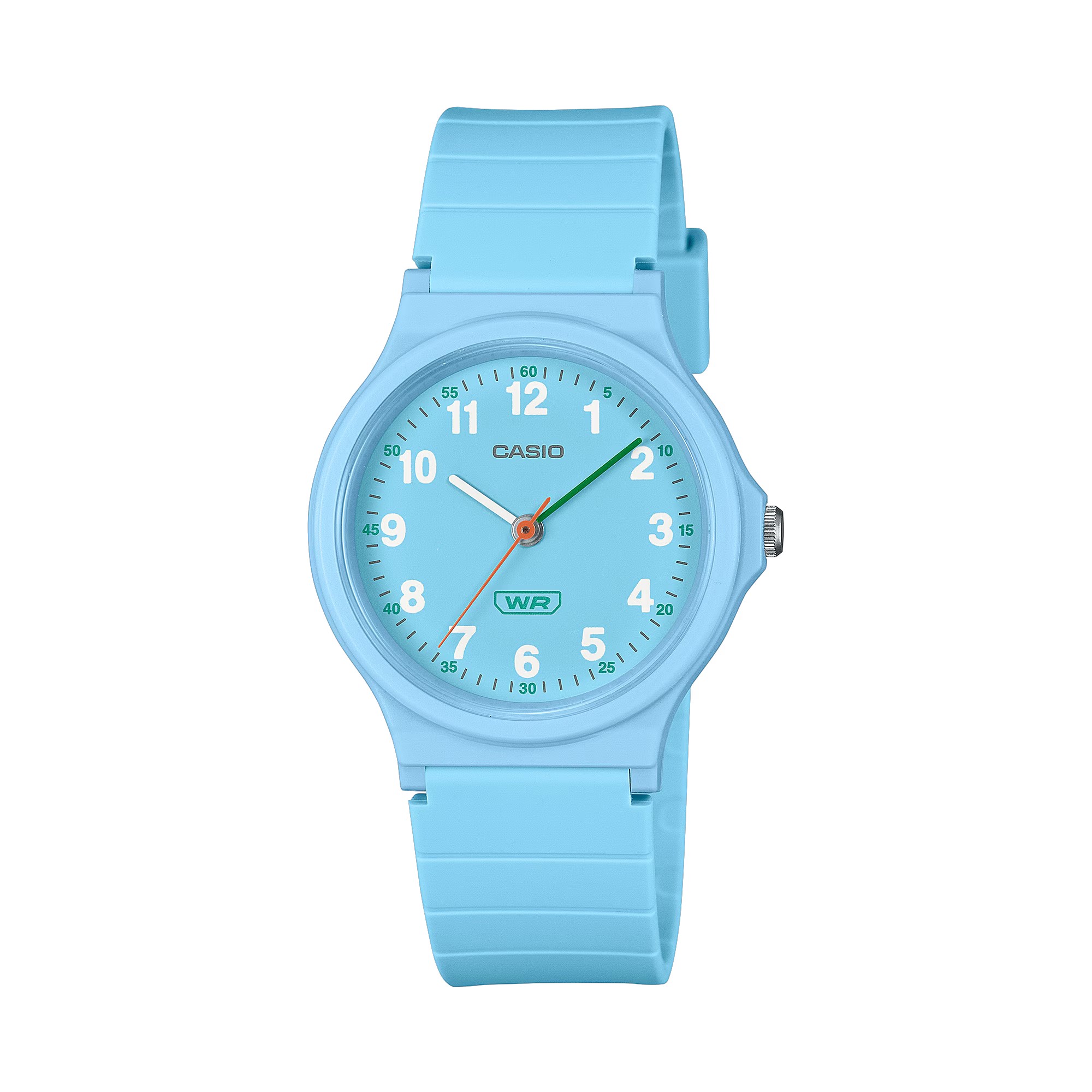 CASIO MID YEAR SALE นาฬิกาคาสิโอ พร้อมส่ง นาฬิกาข้อมือ นาฬิกากันน้ำ นาฬิกาของแท้ BTS ประกันศูนย์ CMG 1 ปี รุ่น LQ-24B-2B นาฬิกาสีฟ้า