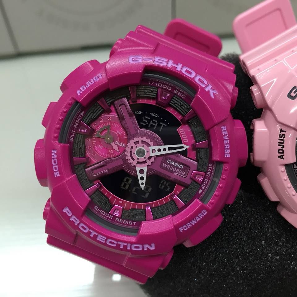 CASIO G-SHOCK นาฬิกาข้อมือ นาฬิกากันน้ำ นาฬิกาของแท้ ประกันศูนย์ CMG 1 ปี รุ่น GMA-S110MP-4A3 นาฬิกาสีชมพู