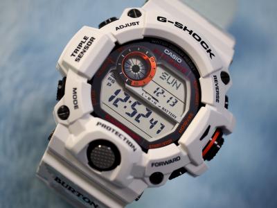 CASIO G-SHOCK นาฬิกาข้อมือ นาฬิกากันน้ำ นาฬิกาของแท้ ประกันศูนย์ CMG 1 ปี รุ่น GW-9400BTJ-8 นาฬิกาสีขาว