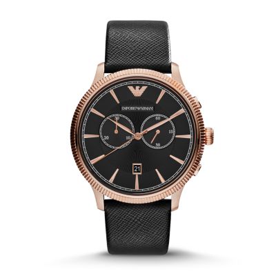 Emporio Armani Men's AR1792 Classic Analog Display Analog Quartz Black Watch