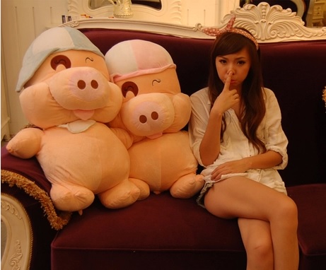 ตุ๊กตาหมูยักษ์ ขนาด 80cm (ตัวใหญ่ค่า)