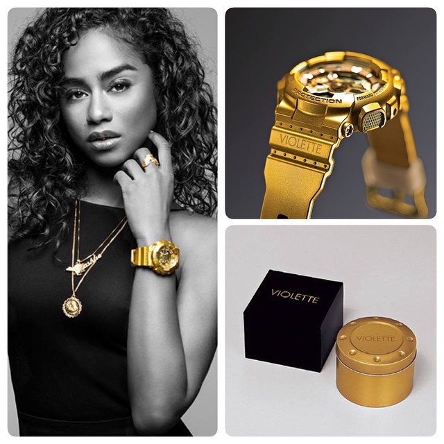 CASIO MID YEAR SALE G-SHOCK พร้อมส่ง นาฬิกาข้อมือ นาฬิกากันน้ำ นาฬิกาของแท้ ประกันศูนย์ CMG 1 ปี รุ่น GMA-S110VK-9ADR นาฬิกาสีทอง