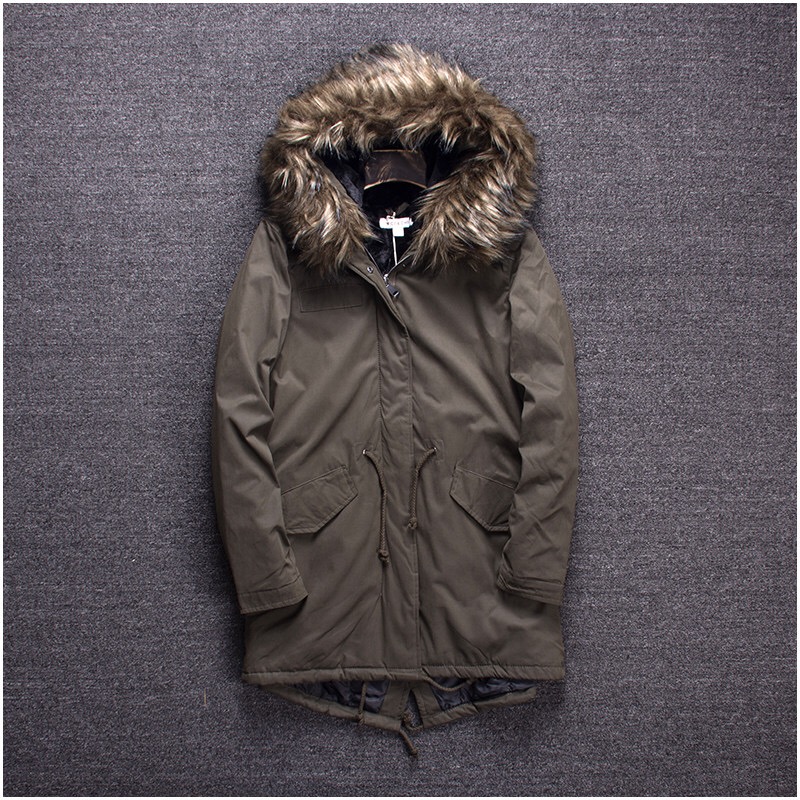 Nice&chic เสื้อโค้ทฮูท กันหนาว เสื้อParka สีเขียวแต่งขนเฟอร์ (เฟอร์ถอดได้คะ) งานสวย บุนวมอุ่น ใส่ติดลบได้เลยคะ Size L/XL/XXL สำเนา เขียว