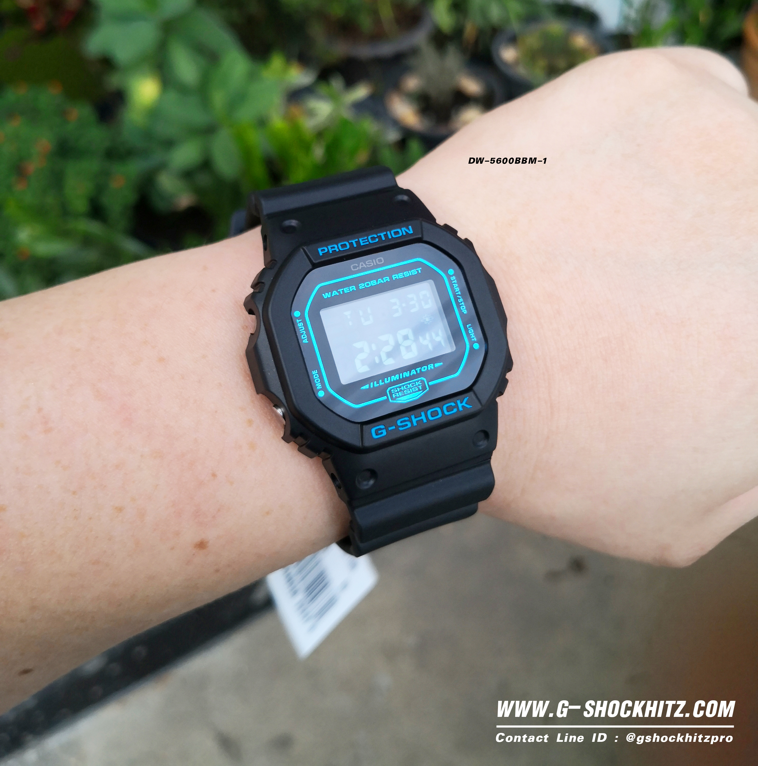 CASIO G-SHOCK นาฬิกาข้อมือ นาฬิกากันน้ำ นาฬิกาของแท้ ประกันศูนย์ CMG 1 ปี รุ่น DW-5600BBM-1D นาฬิกาสีดำ