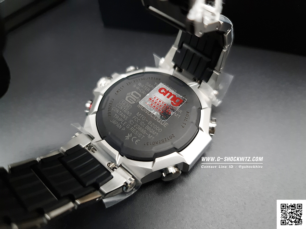 CASIO MID YEAR SALE G-SHOCK นาฬิกาข้อมือ นาฬิกากันน้ำ นาฬิกาของแท้ ประกันศูนย์ CMG 1 ปี รุ่น MTG-B2000D-1A นาฬิกาสีเงิน