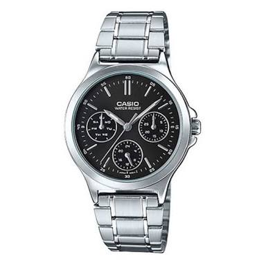 CASIO นาฬิกาคาสิโอ นาฬิกาข้อมือ นาฬิกากันน้ำ นาฬิกาของแท้ ประกันศูนย์ CMG 1 ปี รุ่น LTP-V300D-1A นาฬิกาสีเงิน
