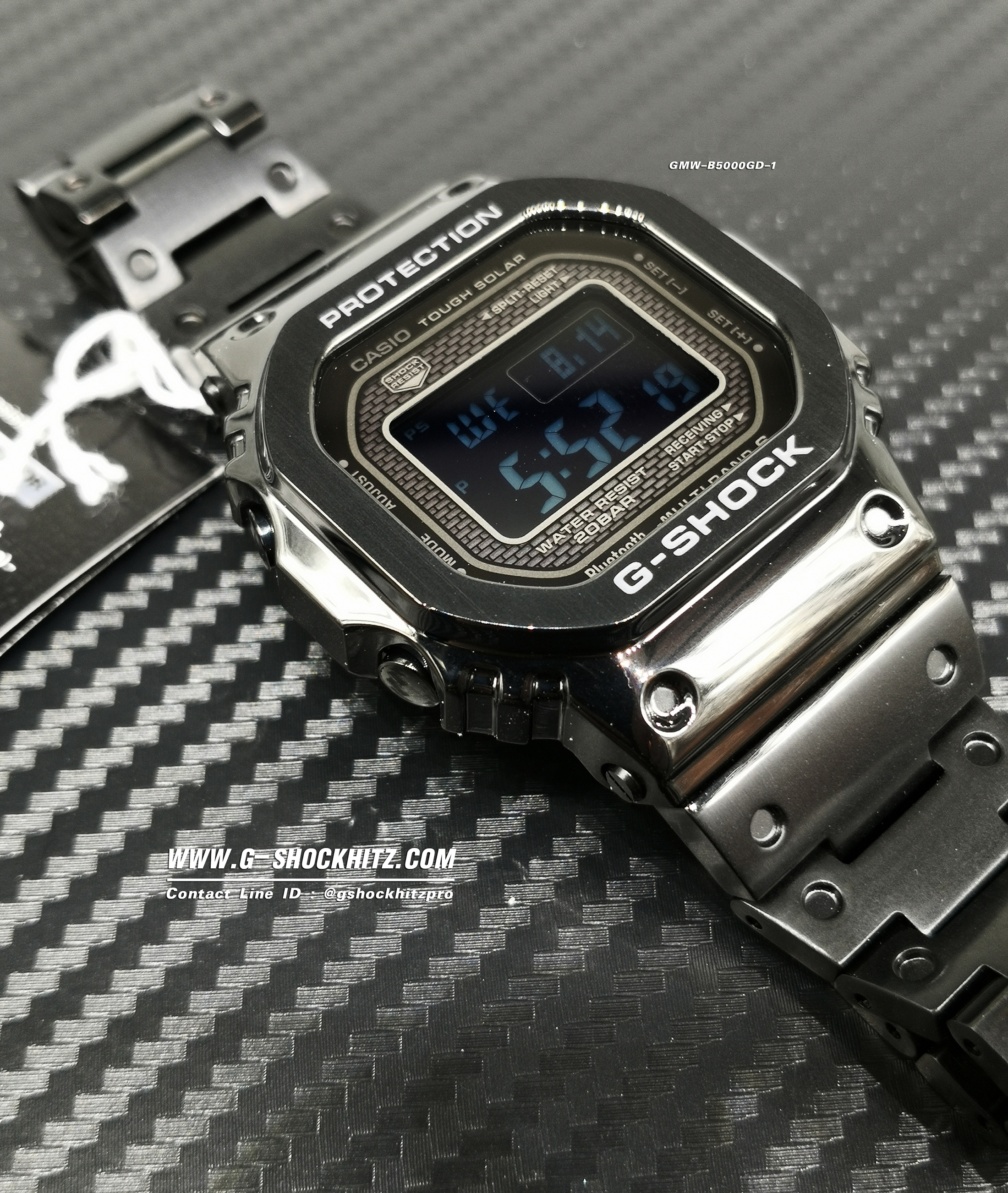 CASIO MID YEAR SALE G-SHOCK พร้อมส่ง นาฬิกาข้อมือ นาฬิกากันน้ำ นาฬิกาของแท้ ประกันศูนย์ CMG 1 ปี รุ่น GMW-B5000GD-1 นาฬิกาสีดำ