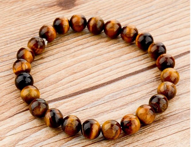สร้อยข้อมือ หินธรรมชาติ สร้อยข้อมือ ผู้ชาย ผู้หญิง ใส่ได้ สีน้ำตาล Tiger Eye สร้อยข้อมือ เสริมบารมี ดูดี มีระดับ 525406_2