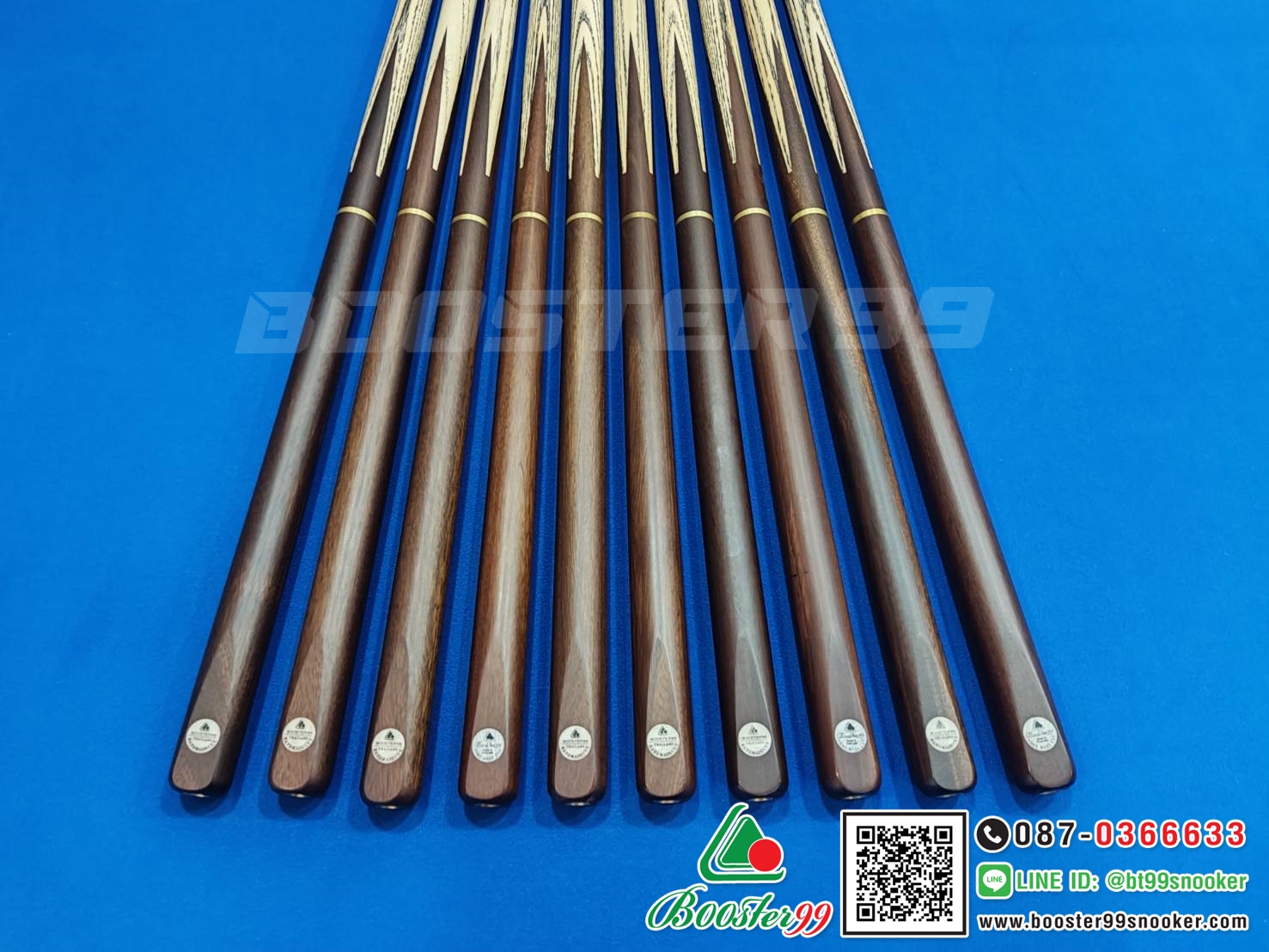 ไม้คิวต่อโคน จำปาแหลม 4จำปา คุณภาพไทย ระดับส่งออก แบร์น Booster99