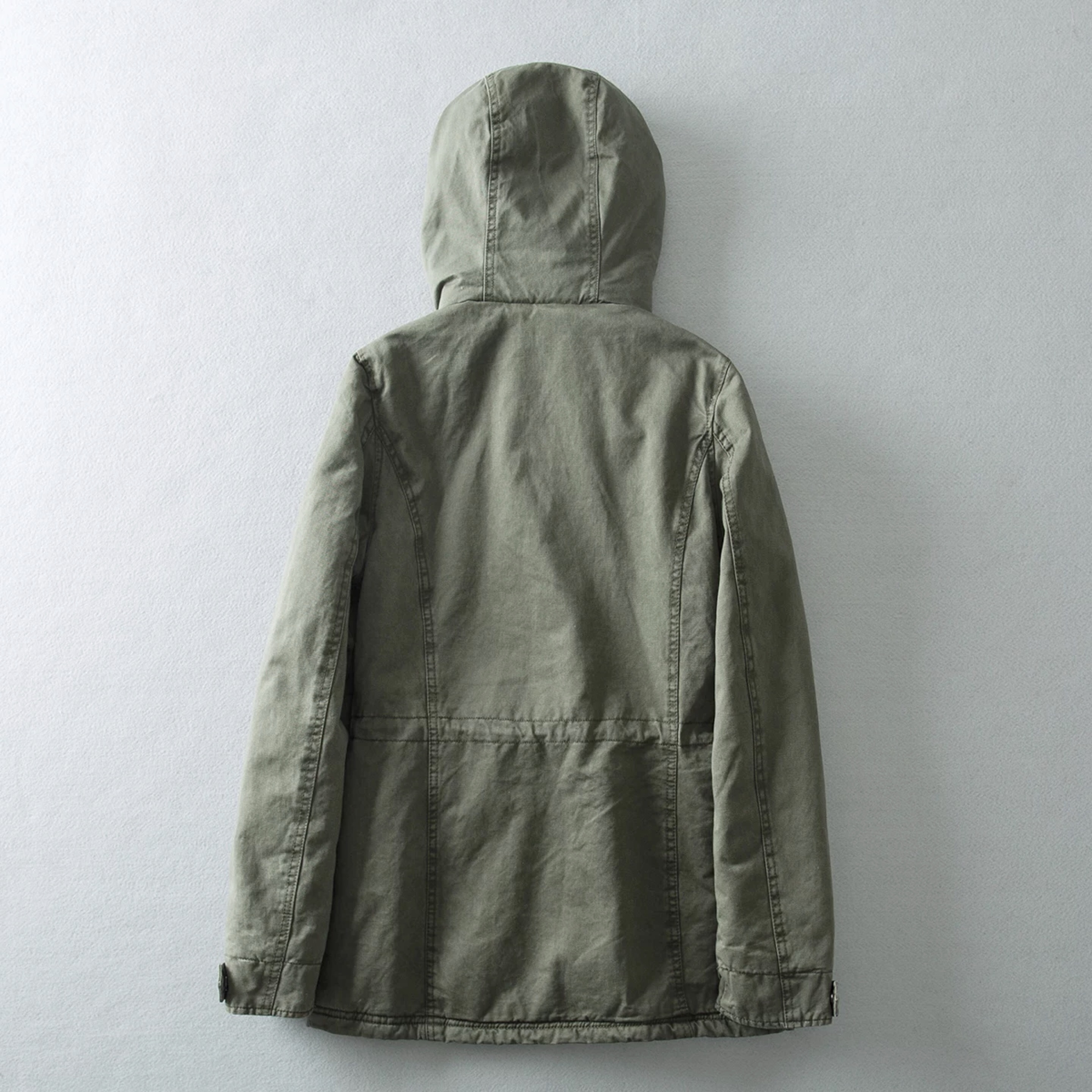 เสื้อกันหนาว เสื้อกันหนาวฮูท สีเขียวทหาร สวย แนว size S/M/L/XL เขียว