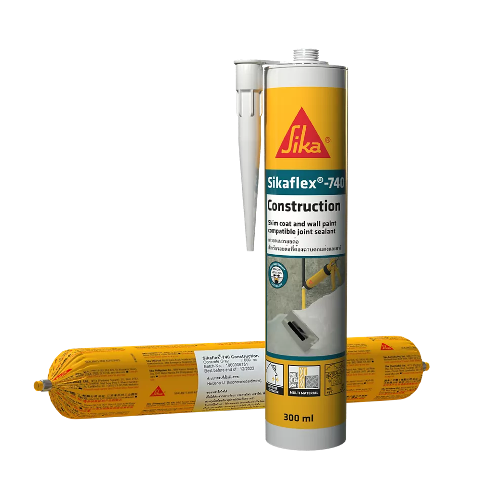 Sikaflex®-740 Construction กาวยาแนวรอยต่อ สำหรับรอยต่อที่ต้องฉาบตกแต่งและทาสี