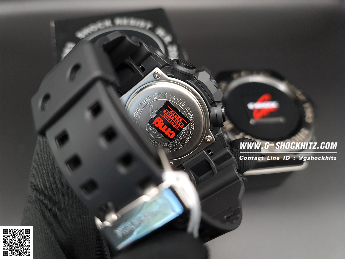 CASIO G-SHOCK นาฬิกาข้อมือ นาฬิกากันน้ำ นาฬิกาของแท้ ประกันศูนย์ CMG 1 ปี รุ่น GA-710-1A นาฬิกาสีดำ
