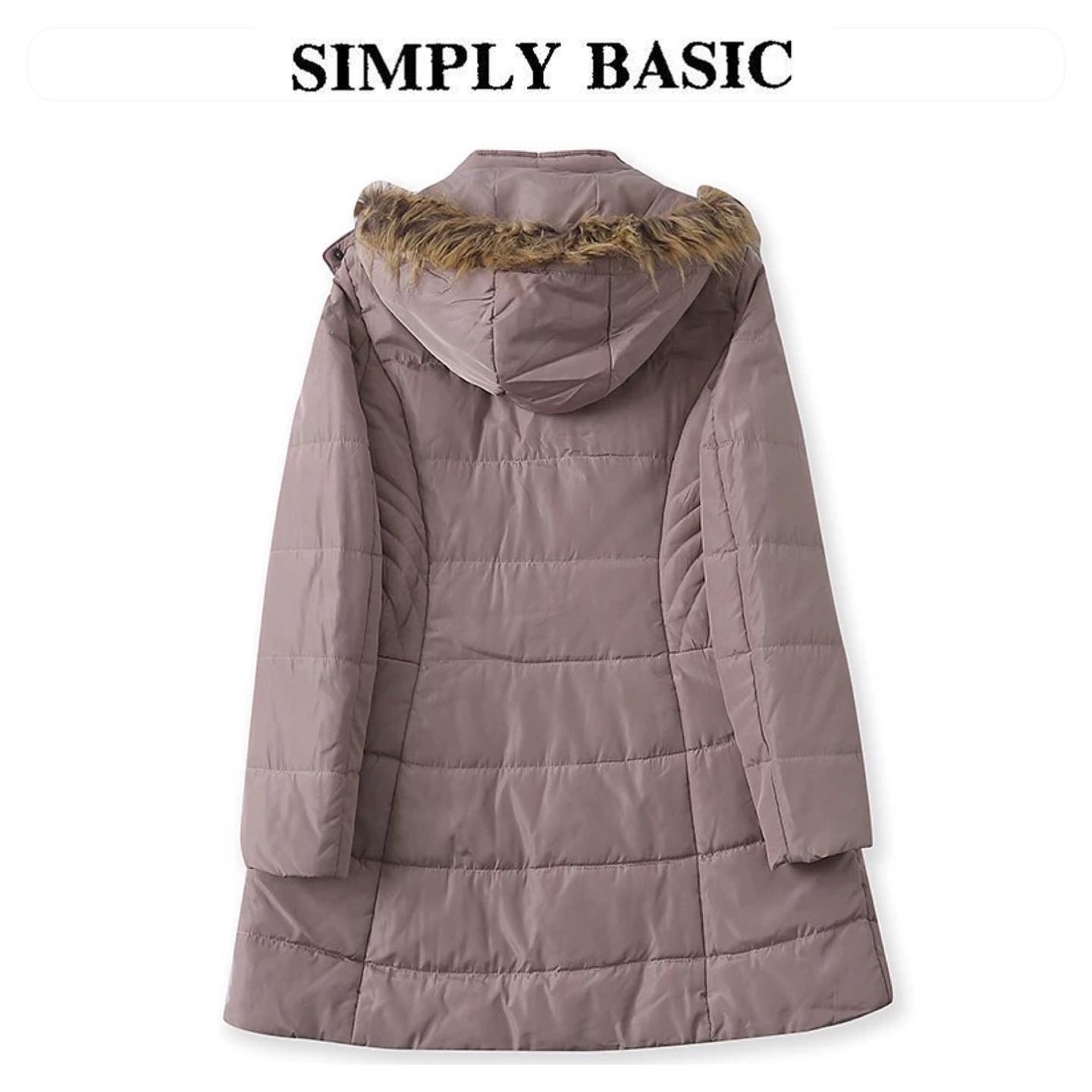 U.S. Polo ASSN. เสื้อกันหนาว เสื้อฮู้ดเฟอร์ บุนวมอุ่น สีนู้ดกะปิ แบรนด์ U.S. POLO ASSN. (padded puffer coat สำเนา กะปิ