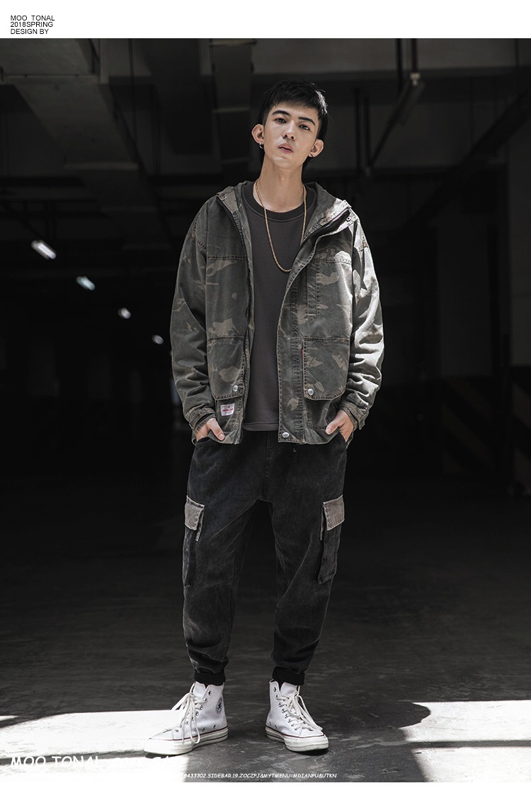 เสื้อฮู้ดลายพราง ทหาร เสื้อแจ็คเก็ตลายพราง เสื้อนอก แนวทหาร แพทเทินสวย เท่ห์ มาก คะ ลายพราง